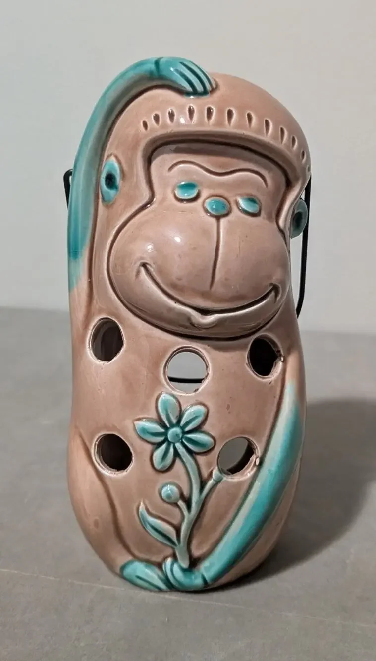 Vintage Criterion Products Japanese Ceramic Monkey Tea Light Candle Holder